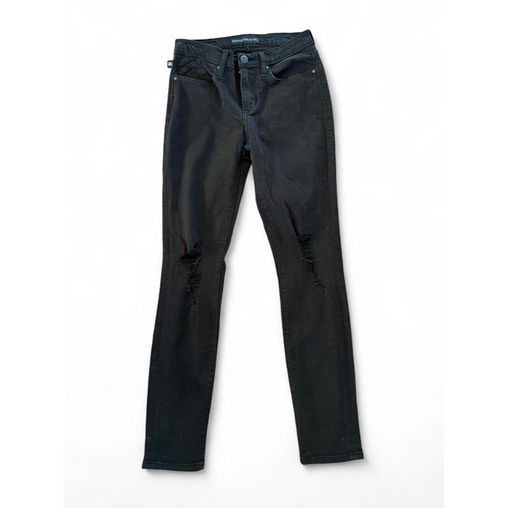 Rock and Republic Berlin Mid rise distresses skinny jeans